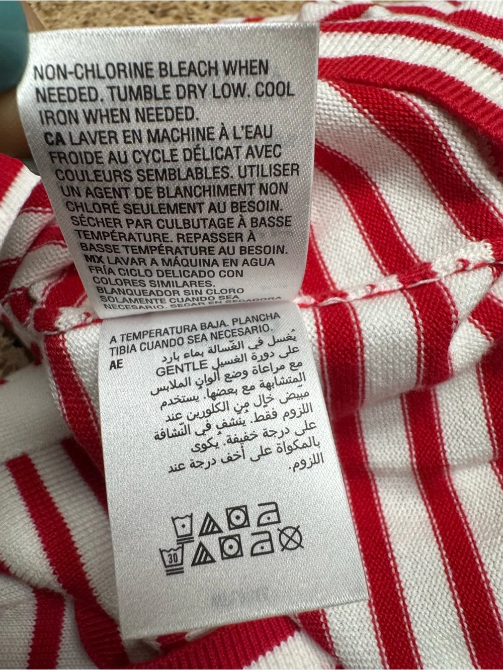 Charter Club Women’s Sail Away Red and White Striped Ruffle Shoulder Cardigan